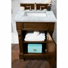 James Martin Vanities Brookfield 26in Single Vanity, Country Oak w/ 3 CM Carrara Marble Top 147-114-V26-COK-3CAR